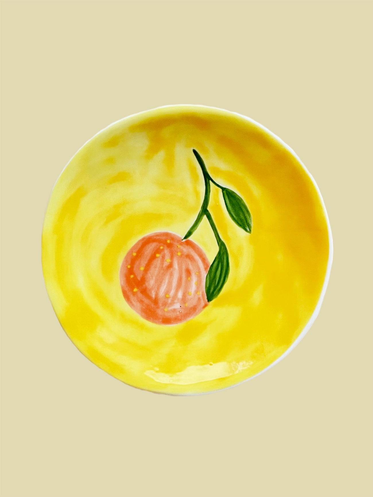 Orange Small Plate 16cm - Yellow