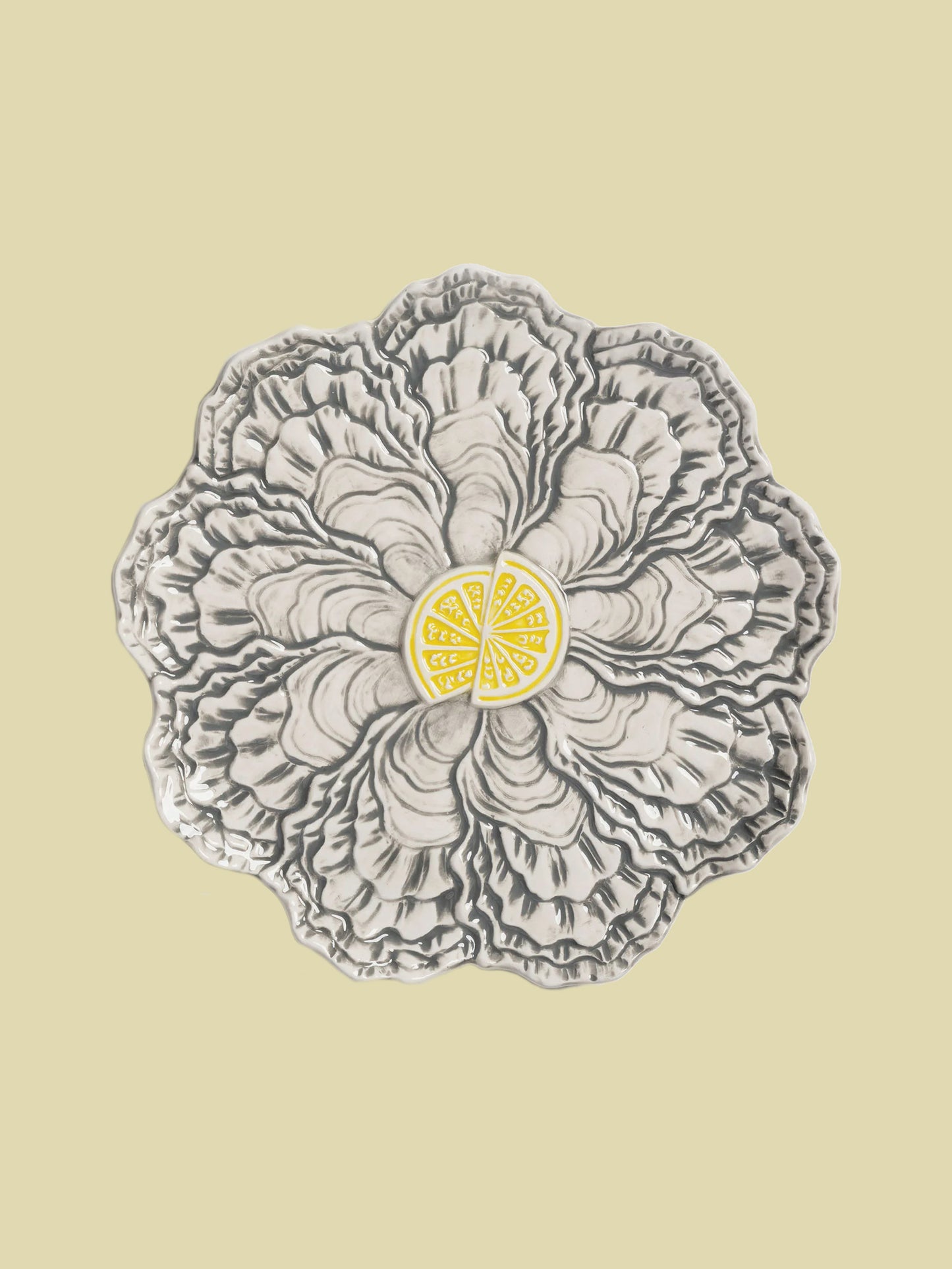 Lemon Oyster Plate 23cm
