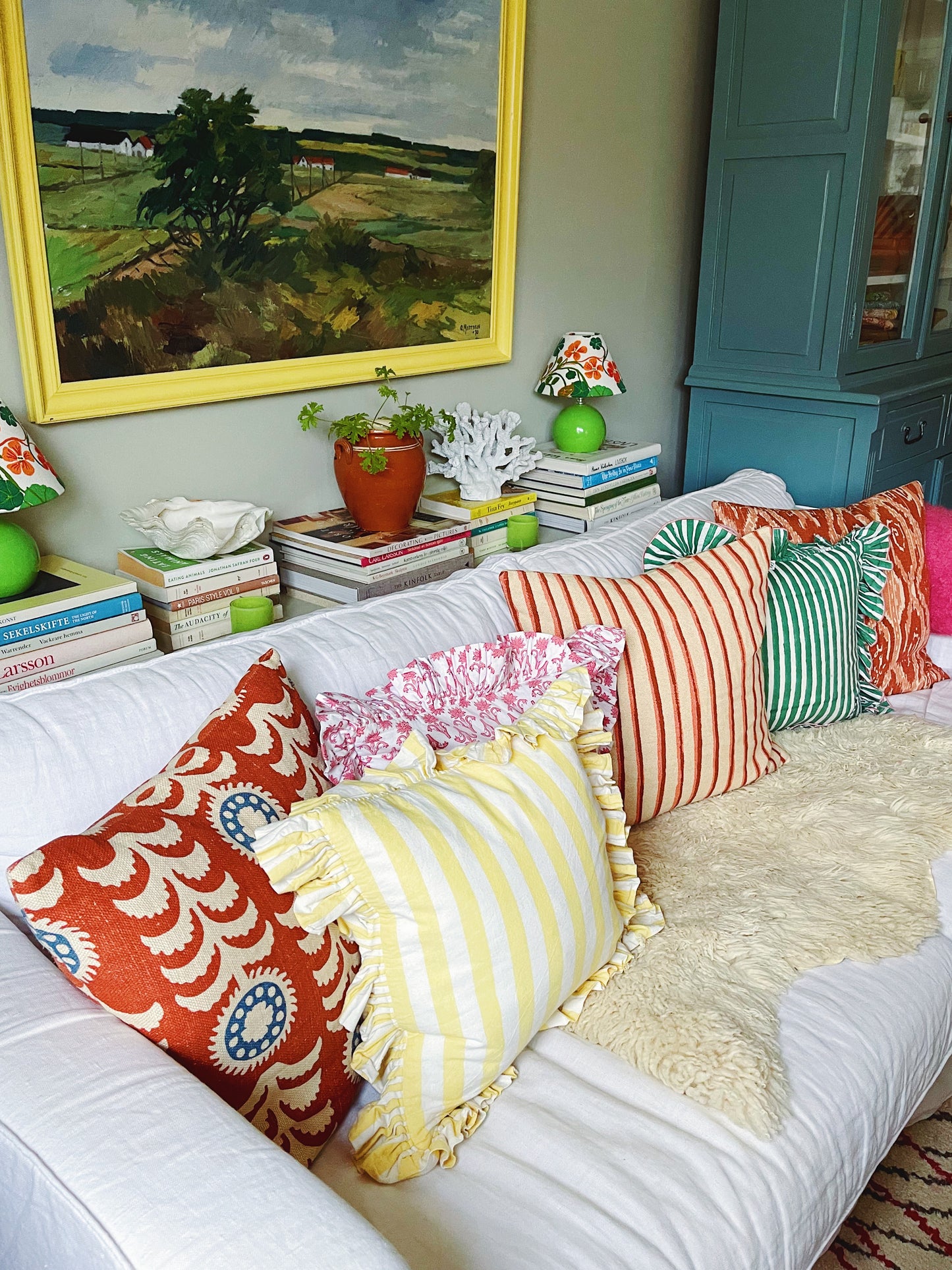 Devon Cushion Cover Green 40x40cm