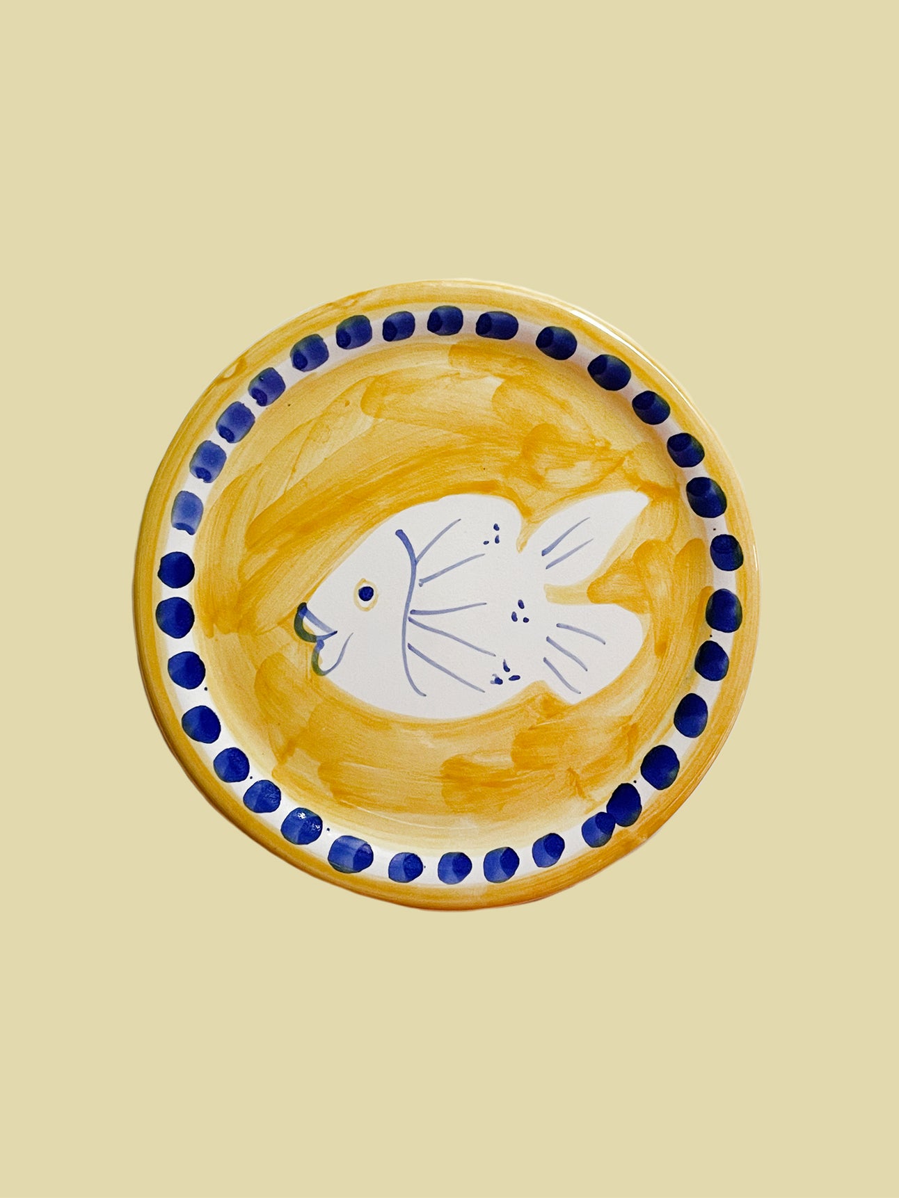 Small Plate Fish Yellow 17cm
