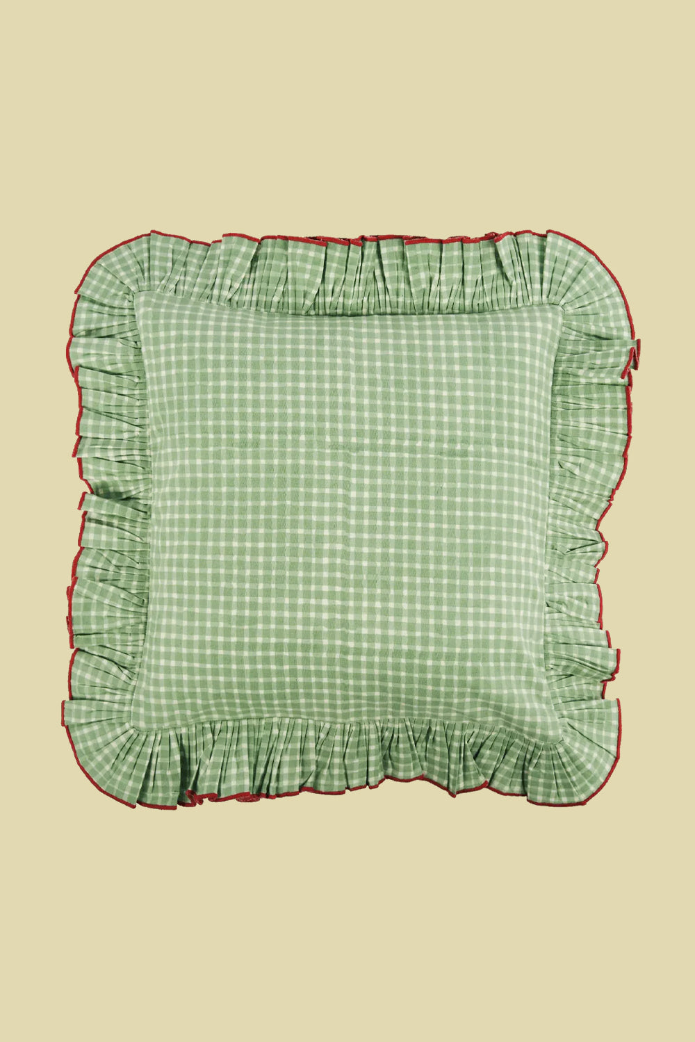 Vichy Cushion Cover Green 40x40cm