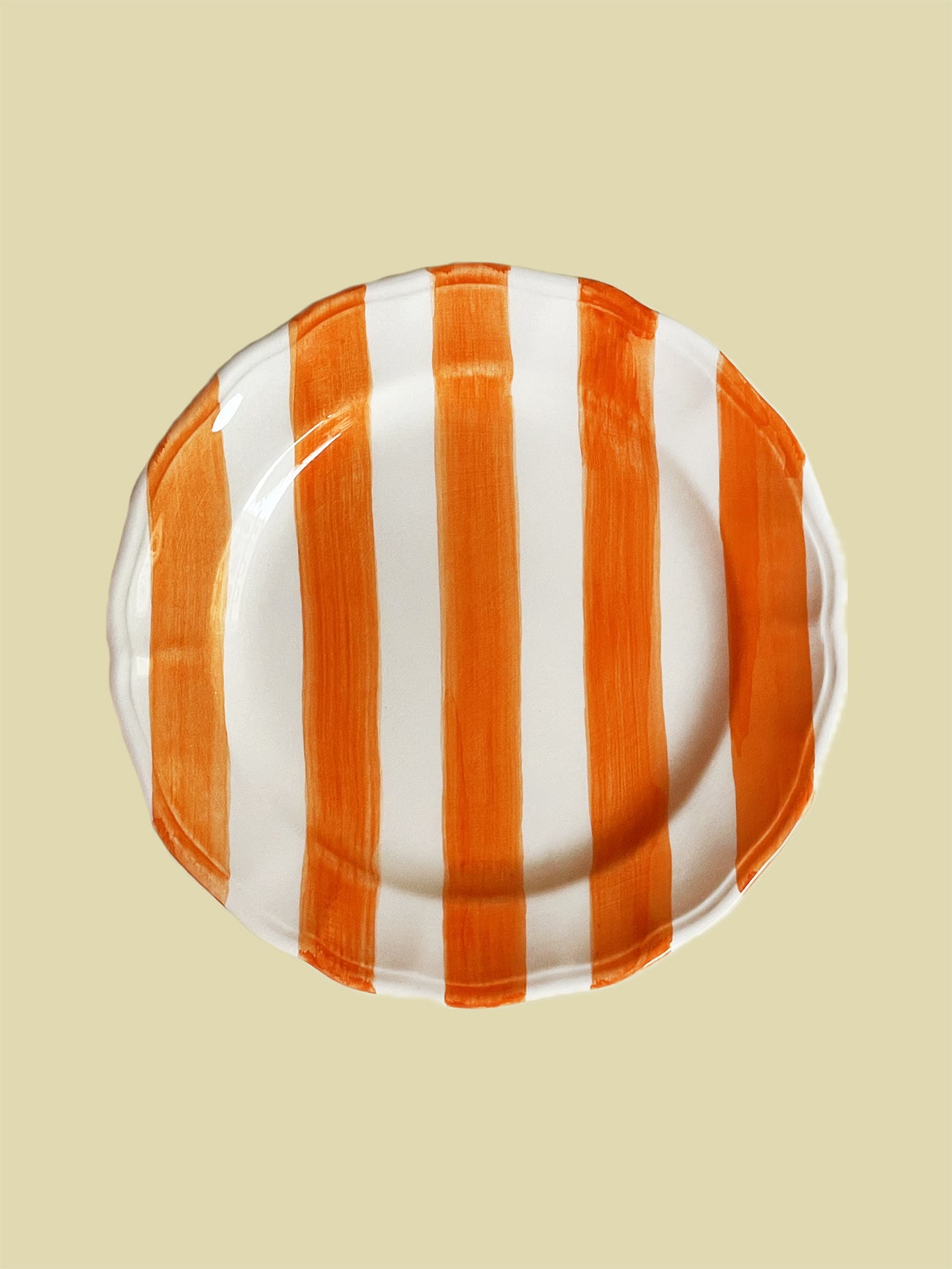 Plate Orange Striped 20cm