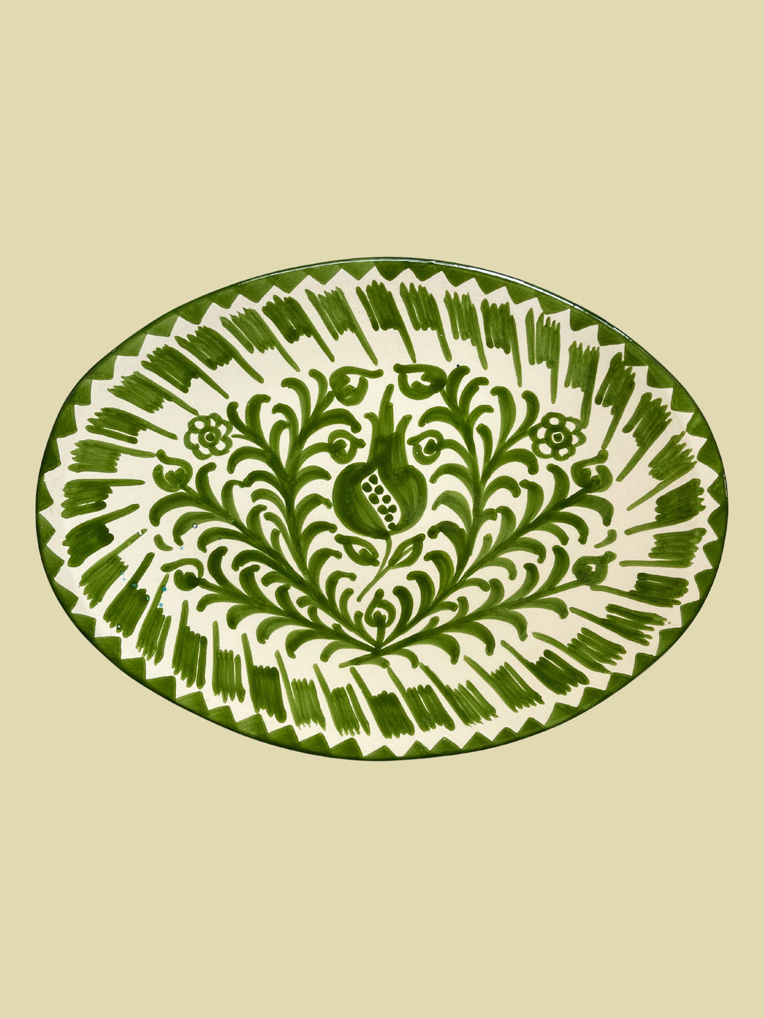 Pomegranate Platter Green 36cm