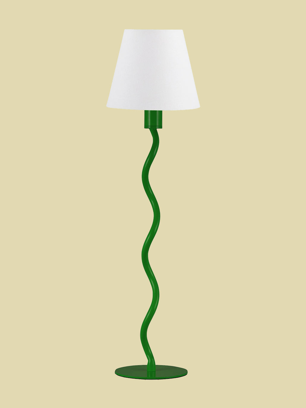 Scallop Lamp Base Green