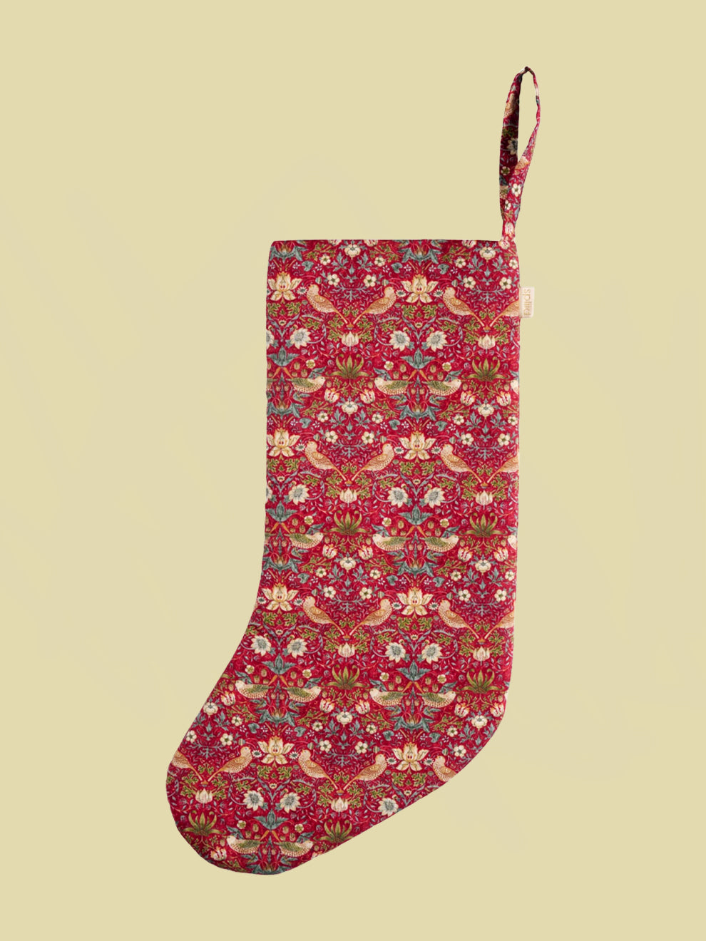 Christmas Stocking W. Morris Red