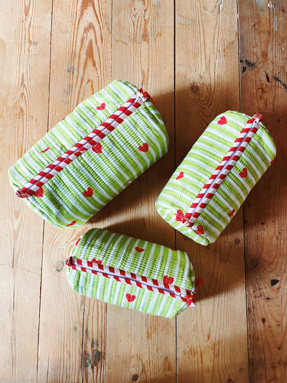 Bientôt Toiletry Bag Green - 3 Sizes