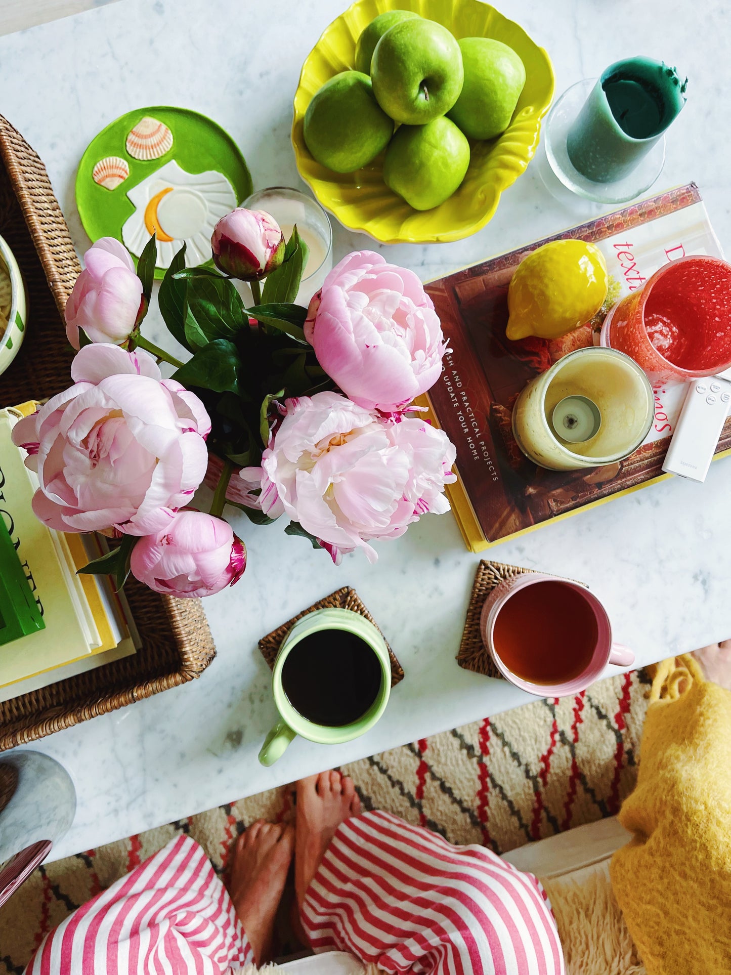 Scallop Bowl Yellow 22cm