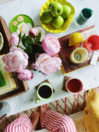 Scallop Bowl Yellow 22cm