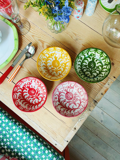 Pomegranate Bowl Green 14cm