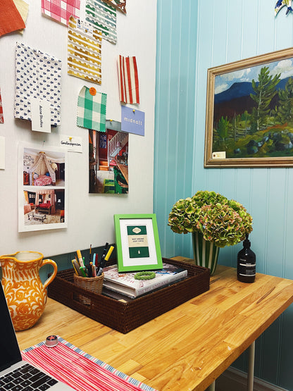 Bonbon Stripe Vase Green 20cm