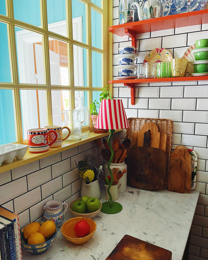 Scallop Lamp Base Green