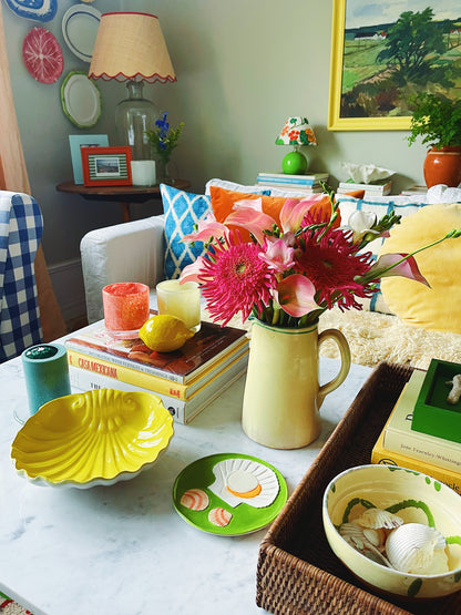 Scallop Bowl Yellow 22cm