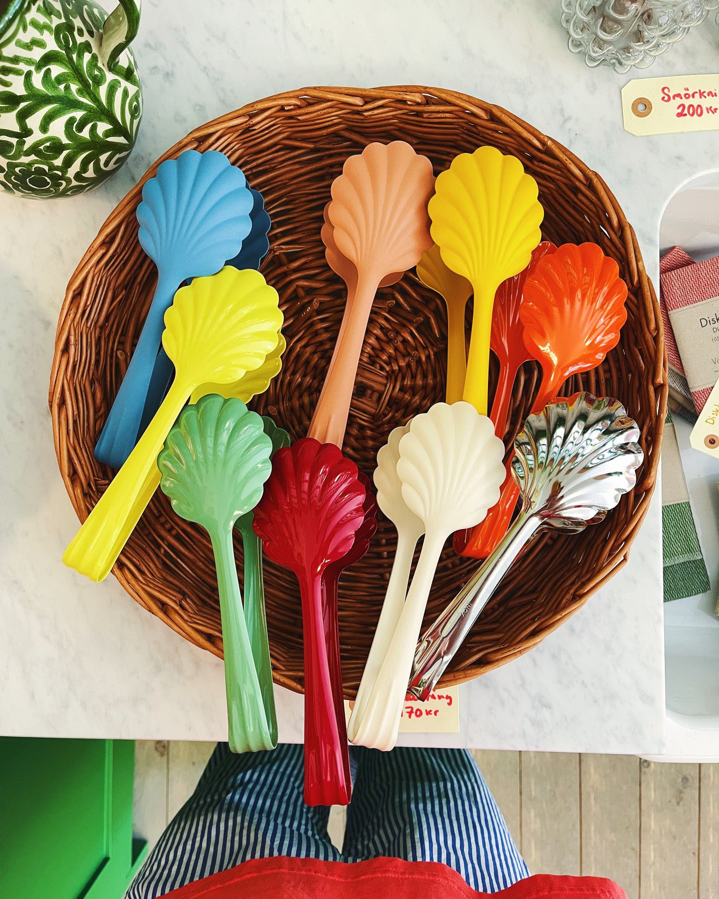 Scallop Salad Tongs Chrome