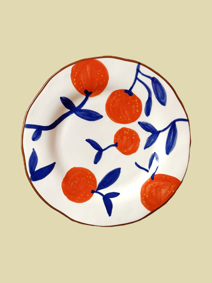 Orange Plate Brown 22cm