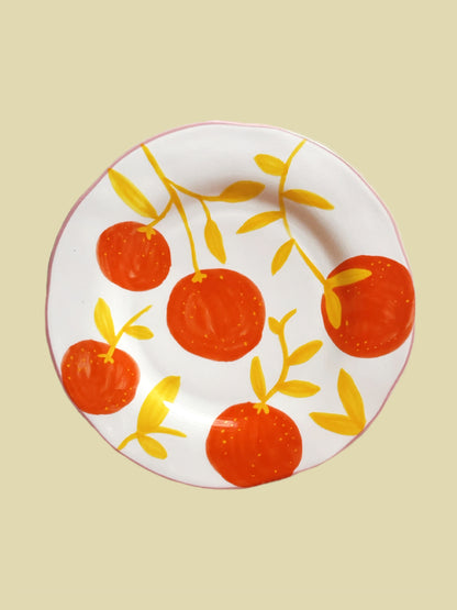 Orange Plate Pink 22cm