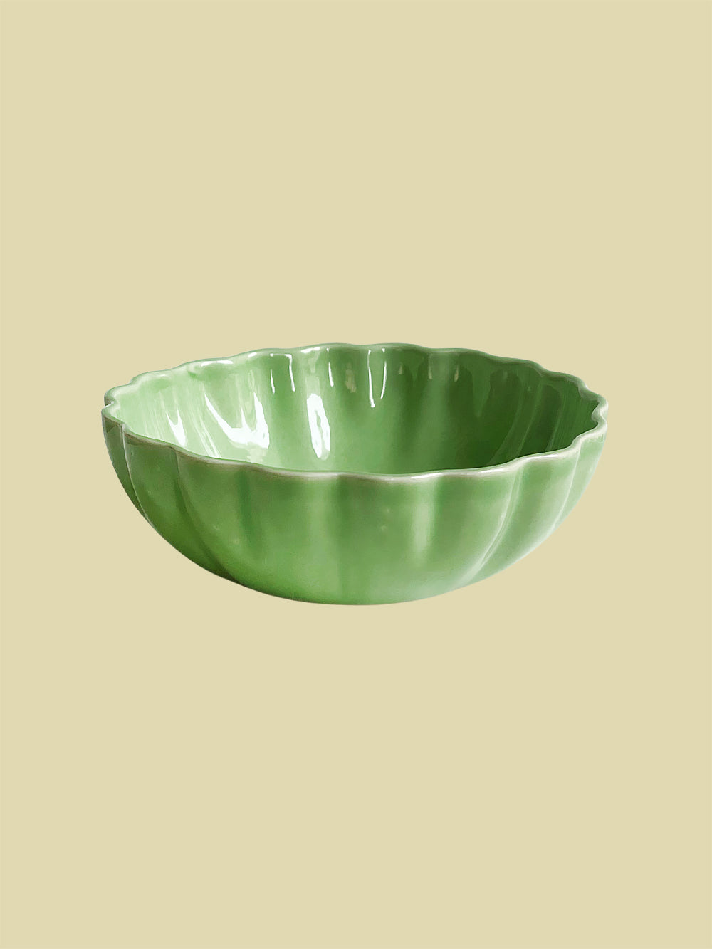 Bientôt Scallop Bowl Green 13cm