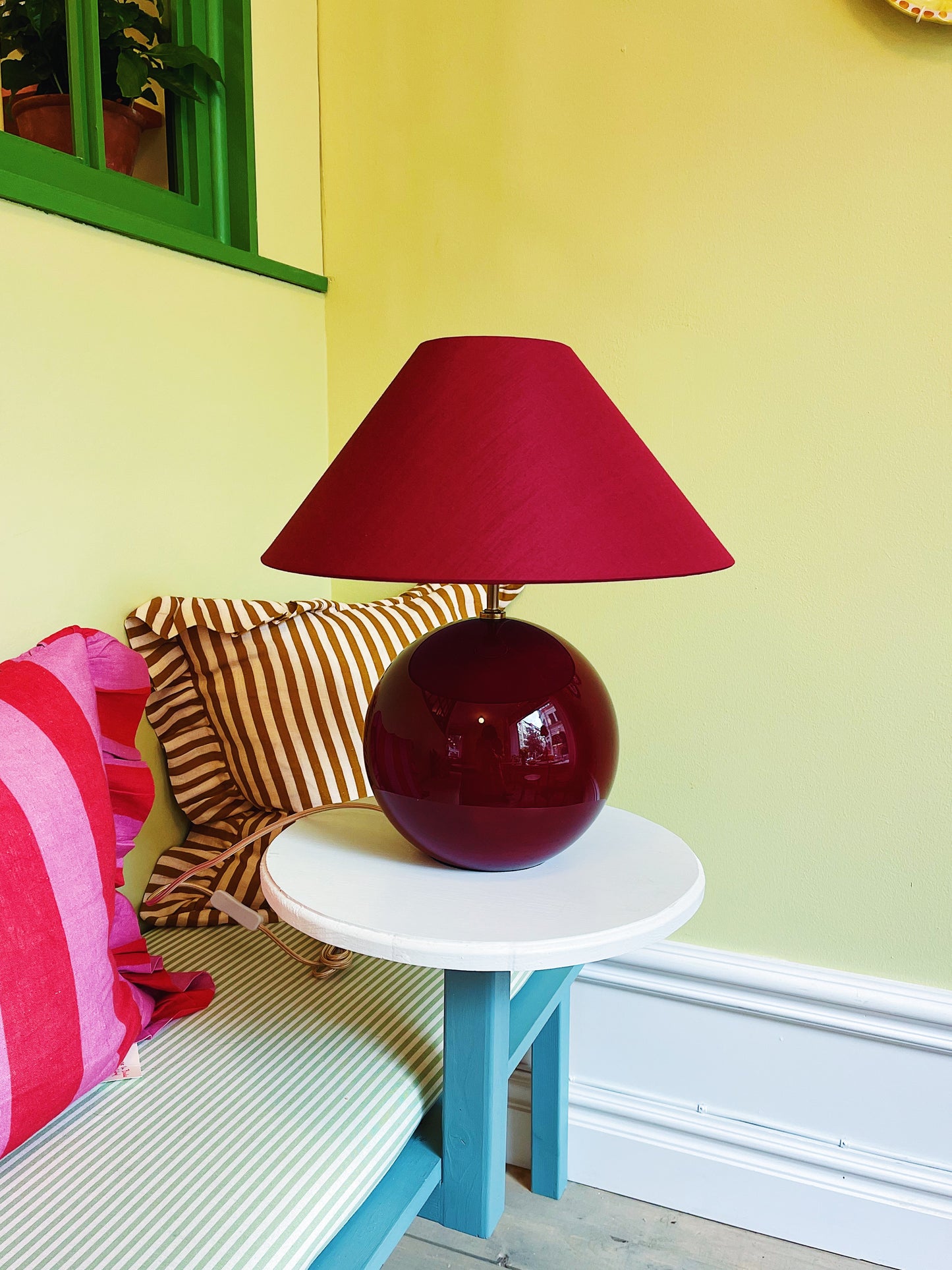 Nuit Table Lamp Burgundy 35cm