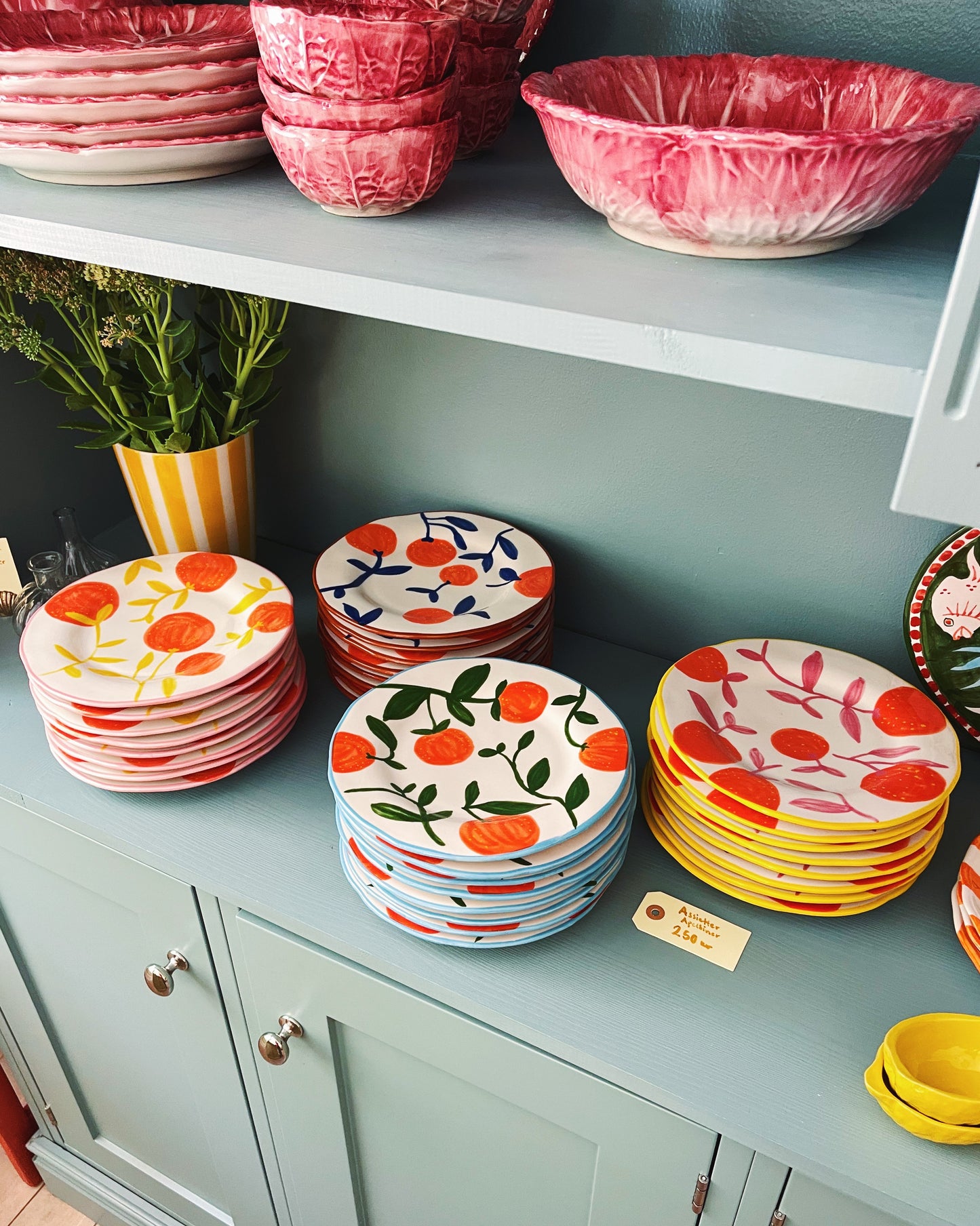 Orange Plate Pink 22cm