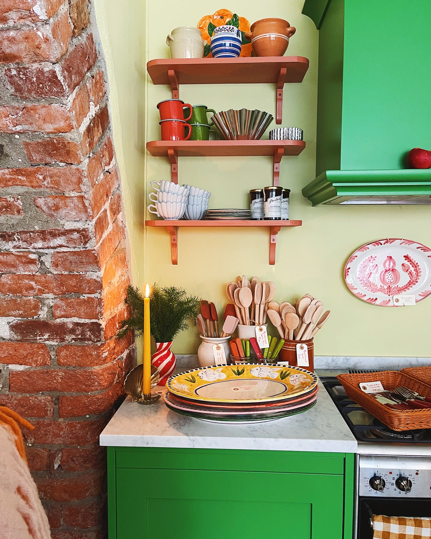 Candy Stripe Vase Red 15cm