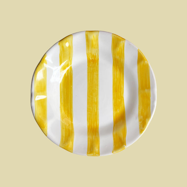 Bientôt Striped Plate Yellow 16cm