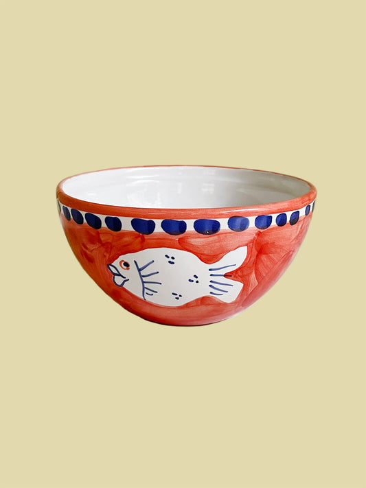 Bowl Fishes Orange 14cm