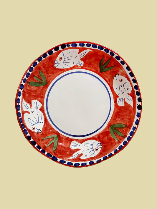 Plate Fishes Orange 29cm