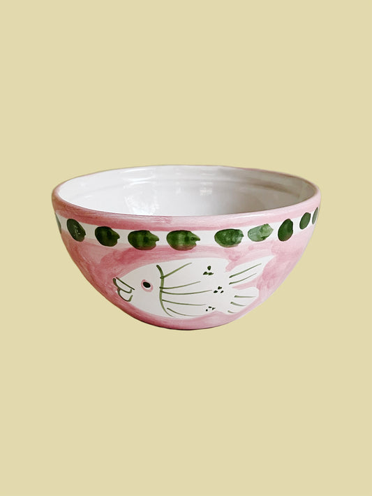 Bowl Fishes Pink 14cm