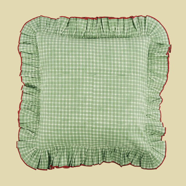 Kuddfodral Grönrutigt 40x40cm