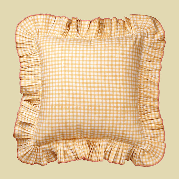 Kuddfodral Gulrutigt 40x40cm