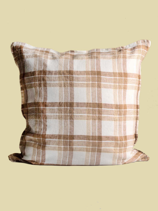 Cushion cover Brown checkered