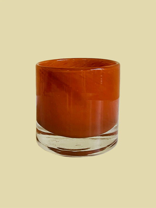 Candle Holder Rust Red