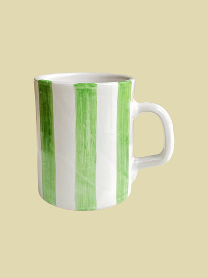 Bientôt Striped Mug Green 10cm
