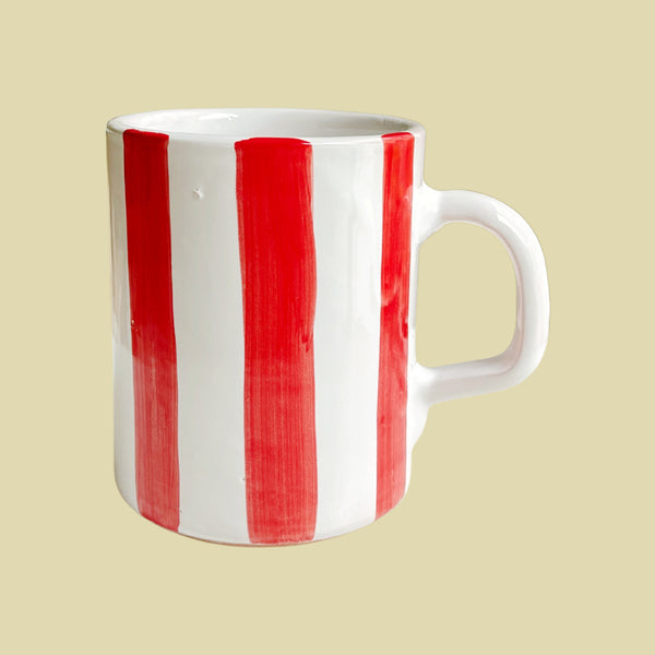Bientôt Striped Mug Red 10cm