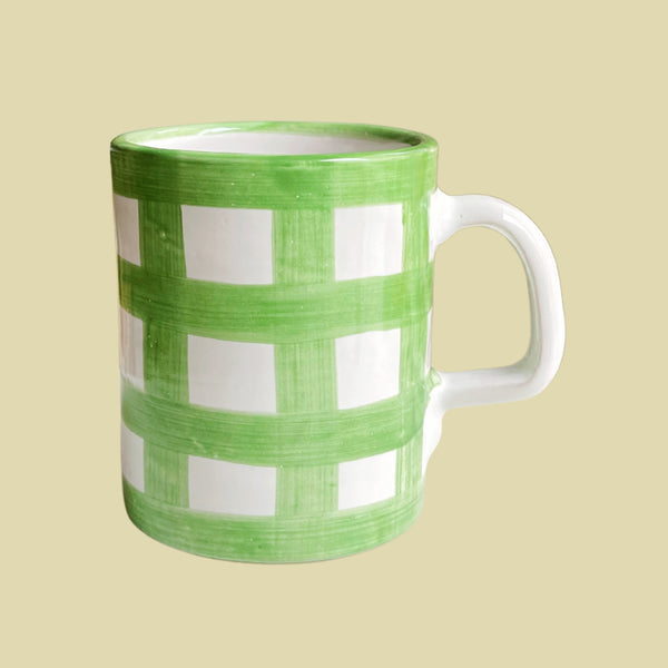 Bientôt Mug Green Checks 10cm