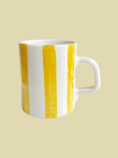 Bientôt Striped Mug Yellow 10cm