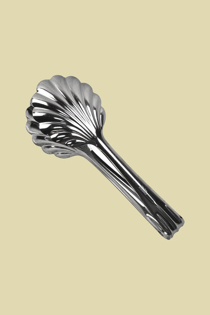 Scallop Salad Tongs Chrome