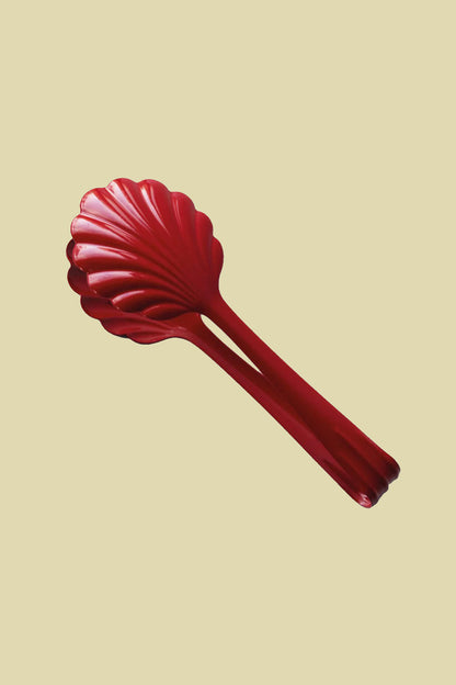 Scallop Salad Tongs Red