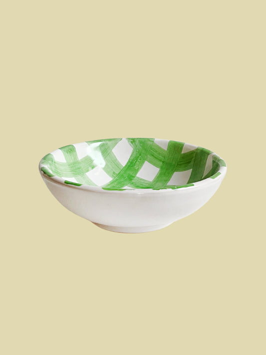Bientôt Bowl Green Checks 14cm