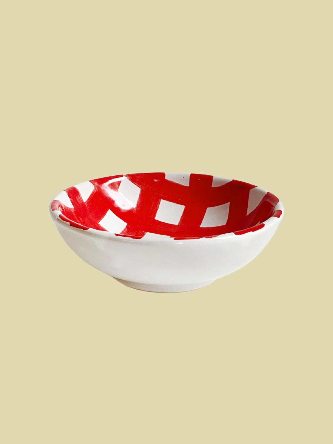 Bientôt Bowl Red Checks 14cm