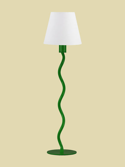 Scallop Lamp Base Green