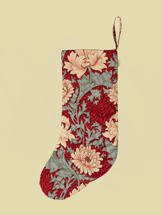 Christmas Stocking W. Morris Red